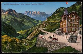 Klausenstrasse Hotel Klausen - Passhöhe  Verkehr - Oldtimer