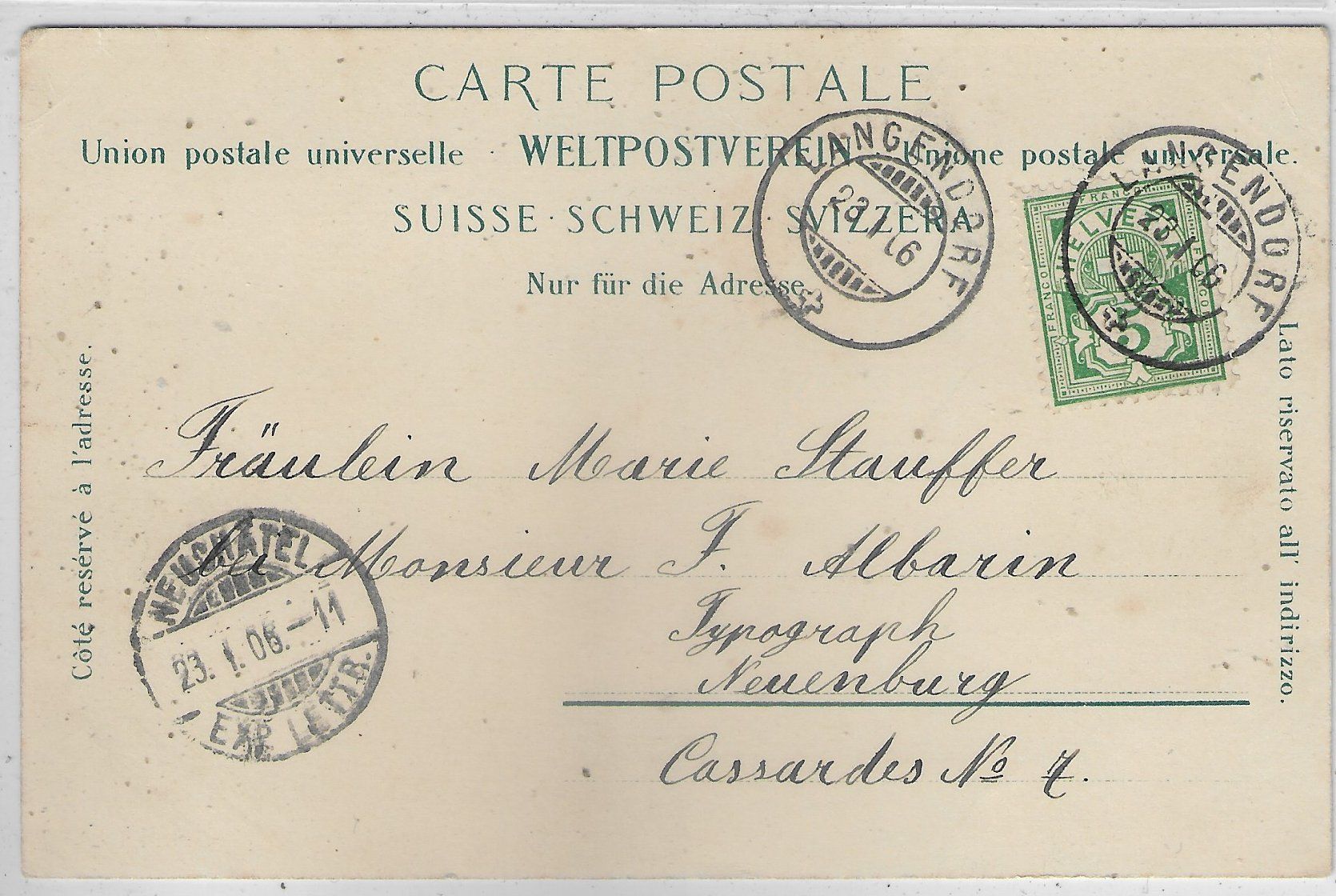 Cartoline postali: Kurhaus Weissenstein mit Heuerin – Usato da Ettingen venduto da Kartenplanet 1