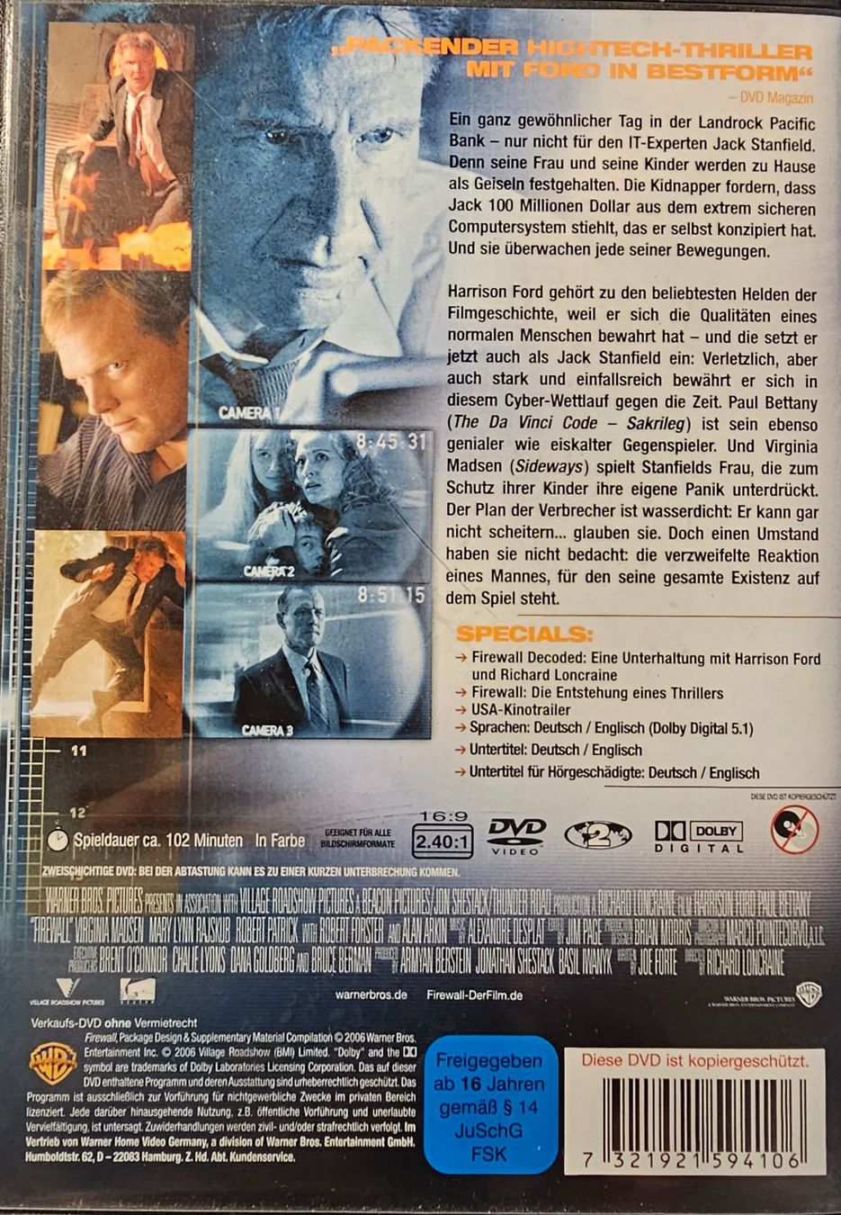 Alle DVDs: Firewall – Gebraucht aus Wahlen b. Laufen von Cg10 1