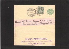 GS Streifband 5 Rp mit Zusatzfrankatur,29.lll.05, Chur