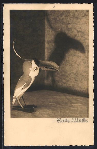Cartoline postali: Foto-AK Figur eines kleinen Vogels, Scha – Usato da Berlin venduto da bartko-reher