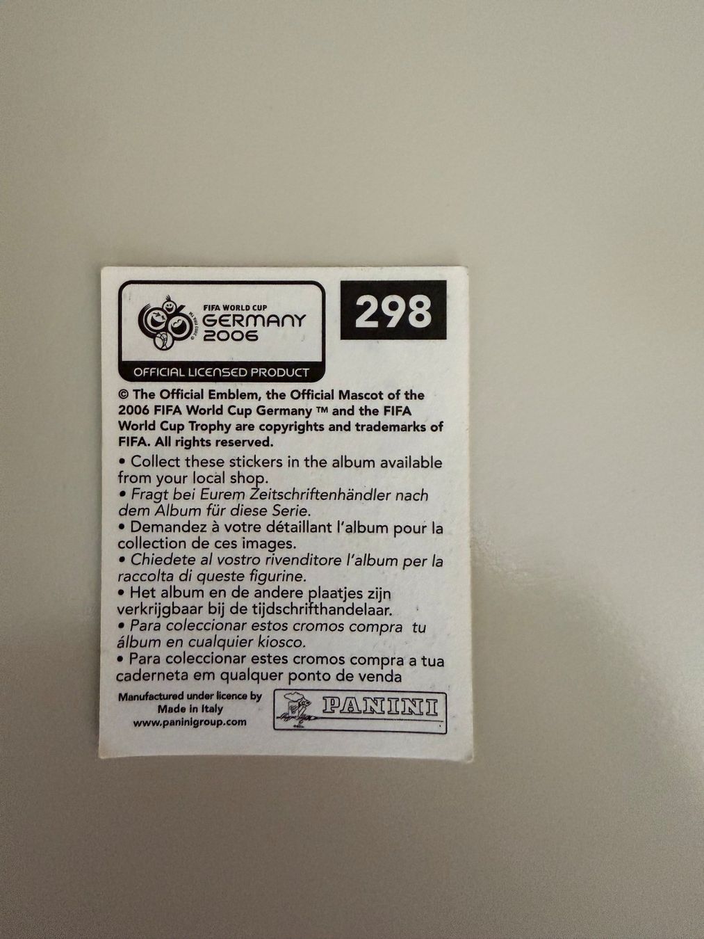 Panini Carte collezionabili: Panini WM 2006 - Cristiano Ronaldo Sticker – Nuovo (secondo la descrizione) da Chiggiogna venduto da TheLegend88 1