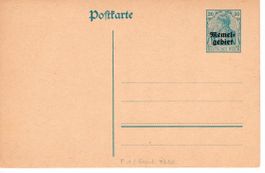 Postkarte deutsches Reich - Memelgebiet