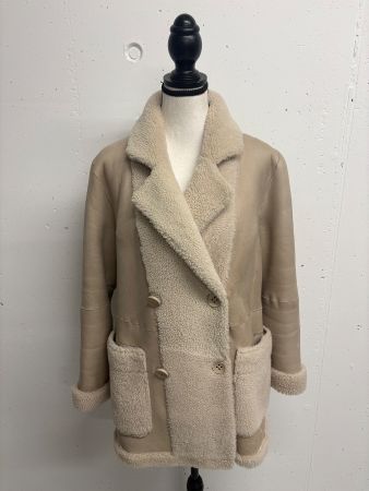 Steven K Lammfelljacke Gr. 40 creme beige Jacke Leder Lamm