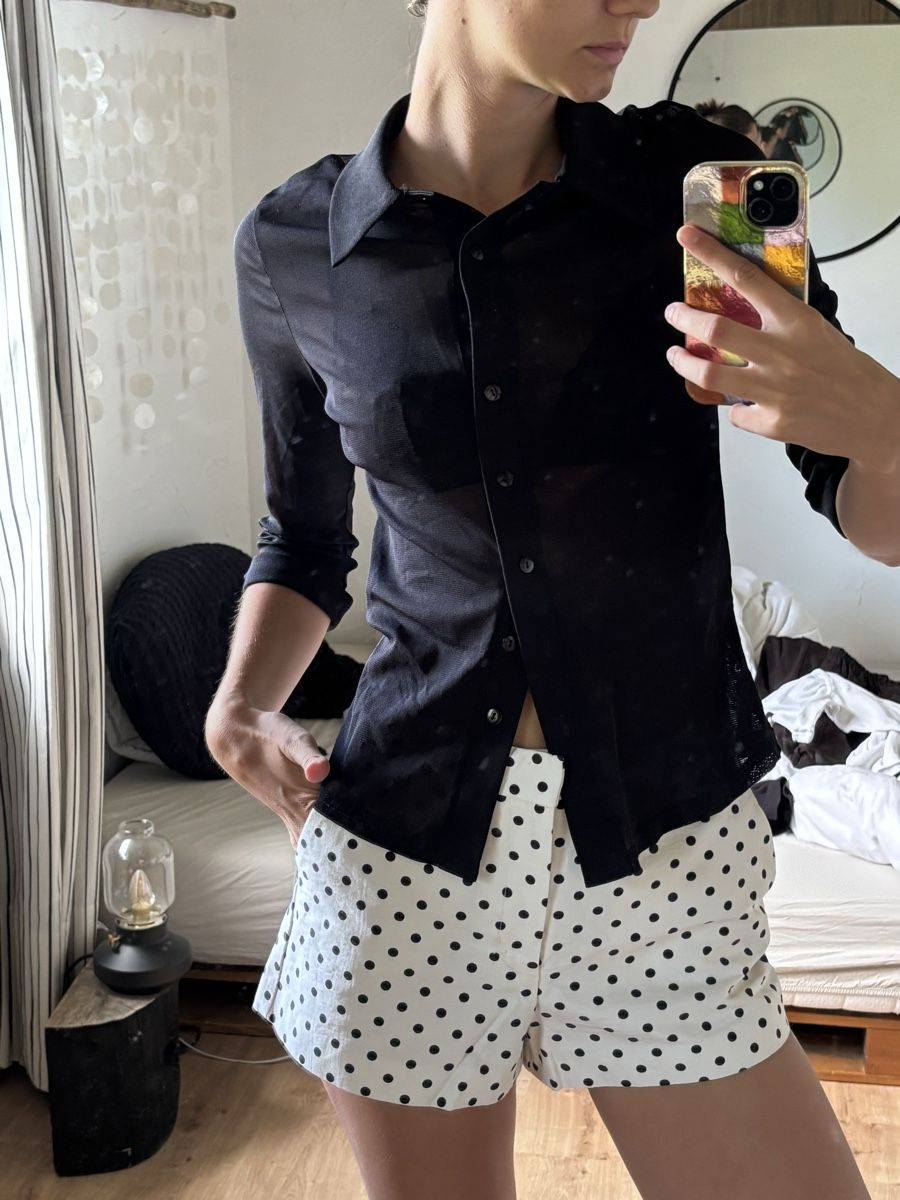 Camicette: chemise transparente noire Chicorée, taille S – Nuovo (secondo la descrizione) da Tavannes venduto da callie.mcli