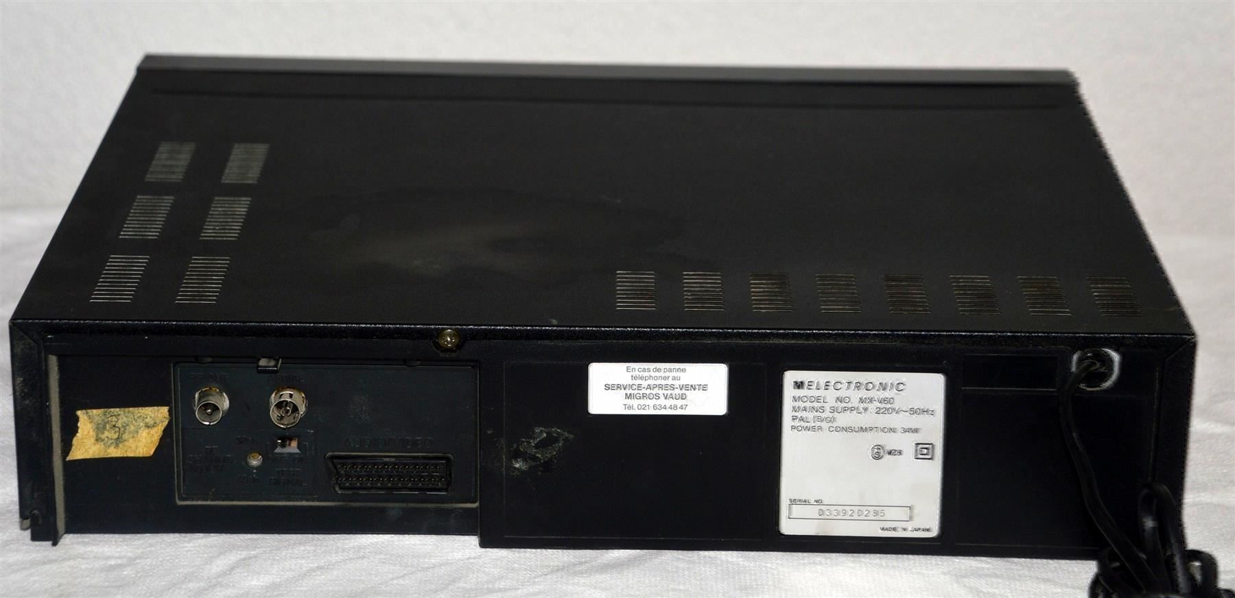 Registratori: Videorecorder VHS Melectronic MX-V60 magnétoscope – Usato da Collonges venduto da arashee 3