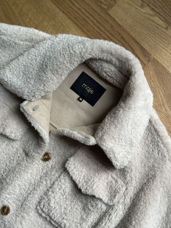 Maje Teddy Jacke beige Grösse 36 top Zustand