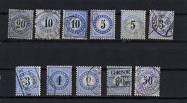 Lot Timbre taxe    1878 - 1893  voir Photos