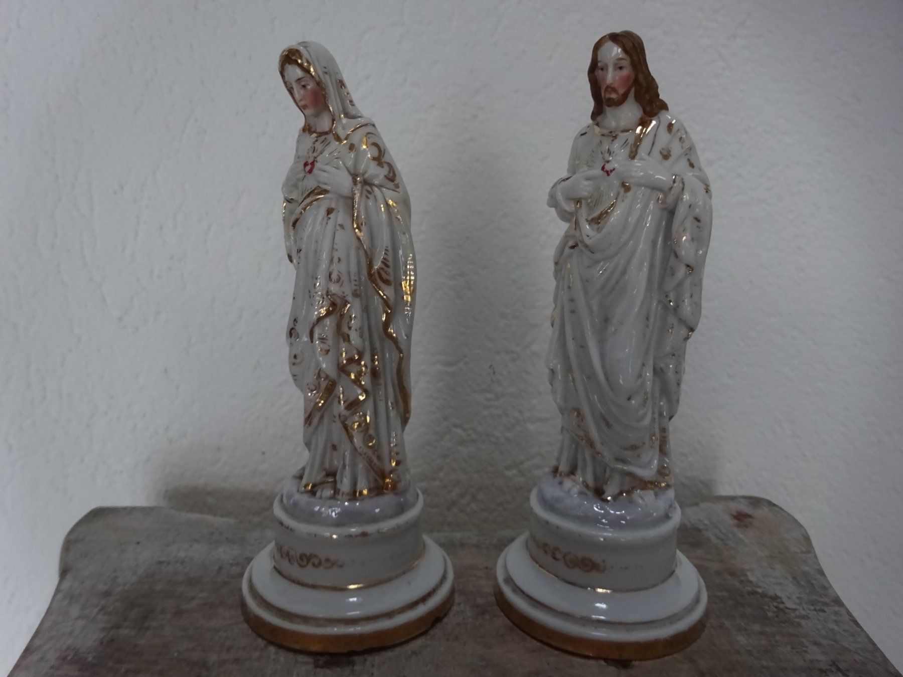 Statuette: Antike Herzmarie + Herzjesu  /  Einsiedeln – Usato da Oetwil am See venduto da Senegal 1