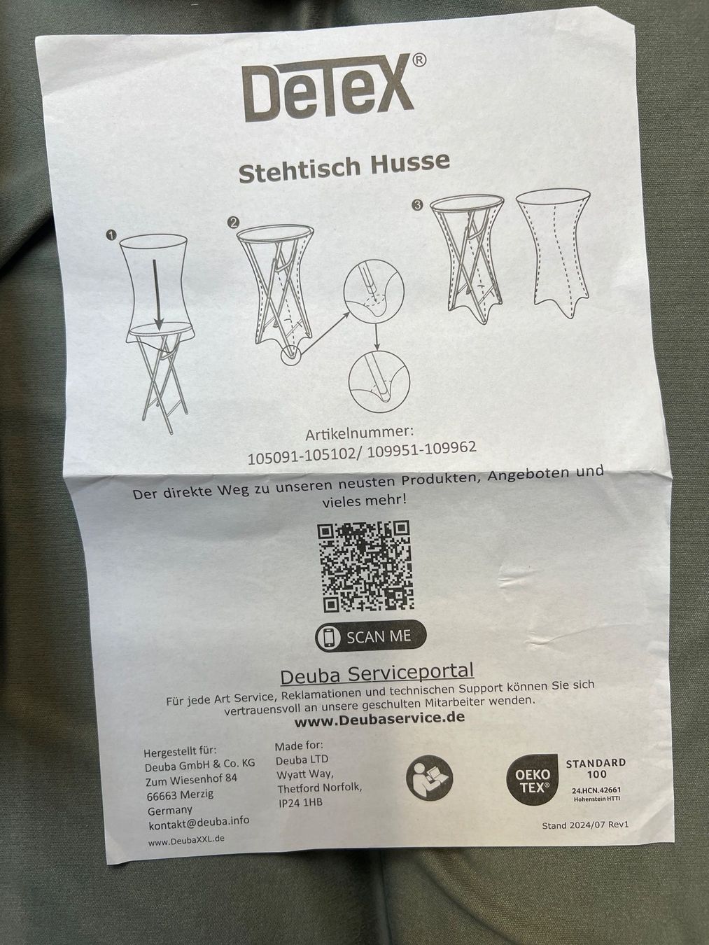 Tessuti: Stehtischhussen ( 5 Stück ) – Nuovo e nell'imballaggio originale da Oberwil b. Zug venduto da Rich75 1
