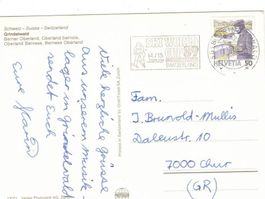 Skirennen SKI WORLDCUP 1989 GRINDELWALD Maschinenstempel