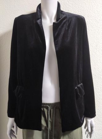 Tally Weijl Samt Blazer tief schwarz Gr. S Halloween