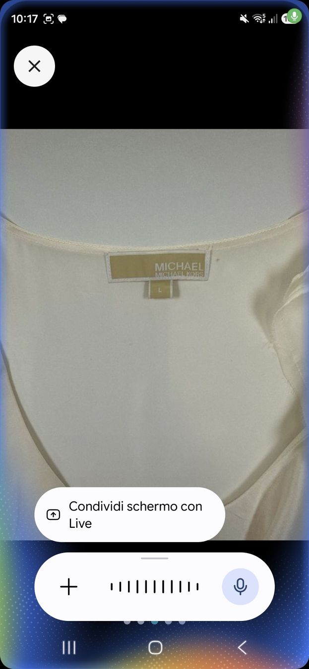 Michael Kors Top: Michael Kors Silk Top Ruffle Cream Size L – Nuovo (secondo la descrizione) da Ebikon venduto da Haselnuss23 3