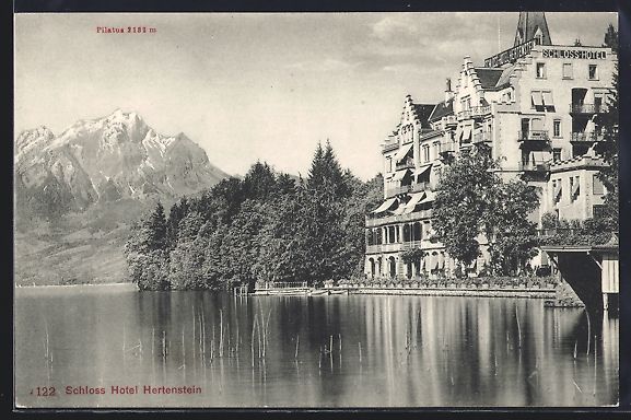 Cartoline postali: Hertenstein, Schloss-Hotel Hertenstein m – Usato da Berlin venduto da bartko-reher