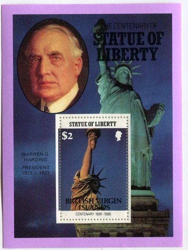 Alle Briefmarken: Block "Freiheitsstatue". Britische Jungferninseln – Neu und originalverpackt aus Basel von Butsch5