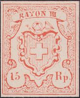 Nr.18 (Rayon III, Kleine Wertziffer) Winter-Fälschung