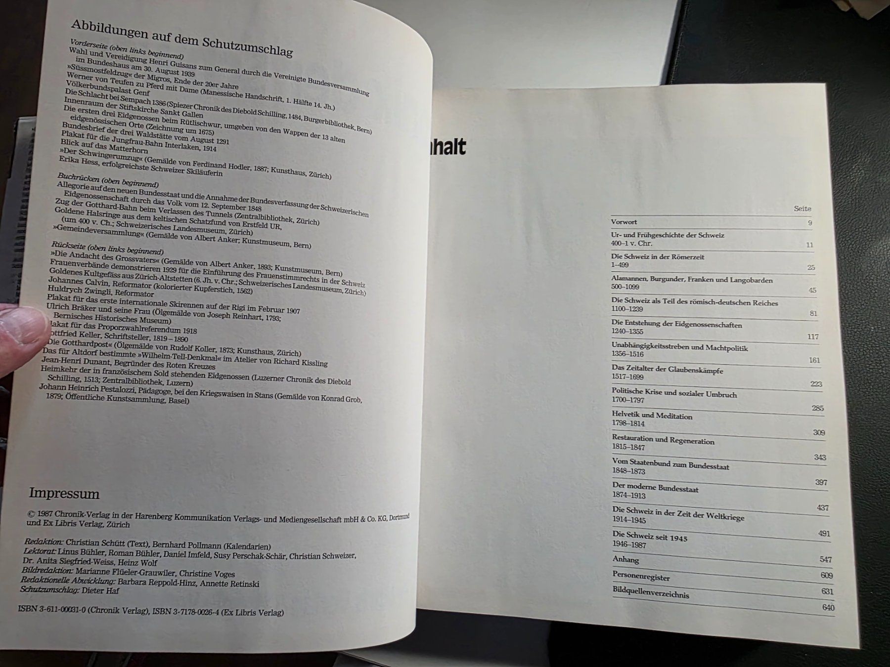 Bücher: Chronik der Schweiz - Exlibris 1987 – Gebraucht aus Walterswil BE von Lonitti 3