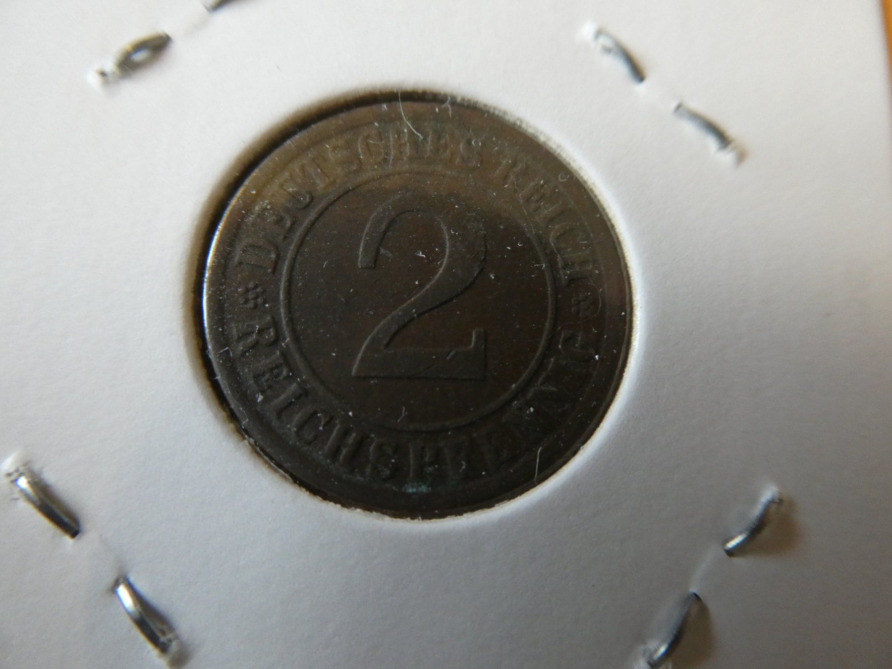 Alle Münzen: Dt. Reich 1925 A,  2 Reichspfennig – Gebraucht aus Hinterforst von Rohusri 1