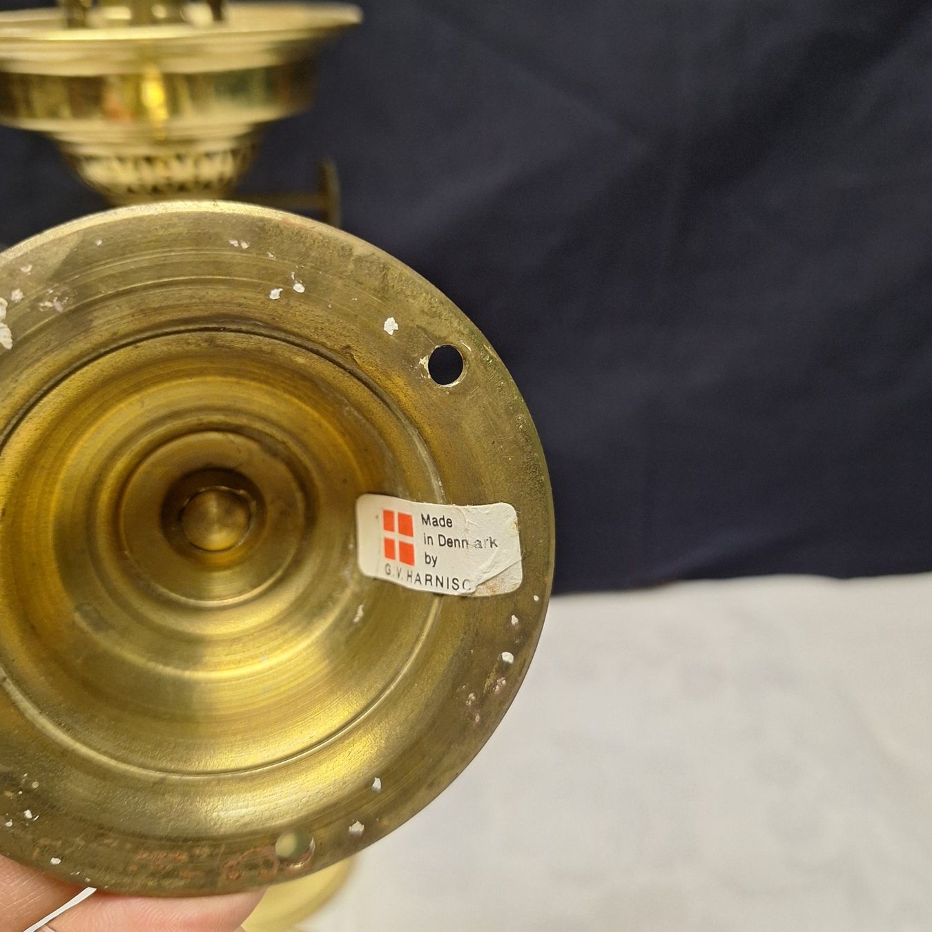 Lampen: Messinglampe G.V. Harnisch, Denmark – Gebraucht aus Winterthur von Goldpipau 3