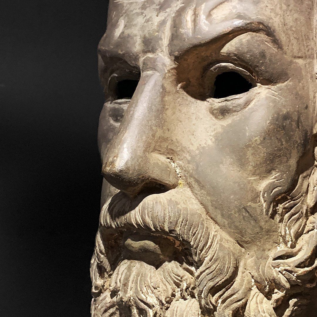 Sculture & Statue: Antiker Bronzekopf des Aischylos – Usato da Luzern venduto da Eukalyptus 7