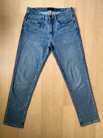 Massimo Dutti Relaxed Straight Blue Denim Jeans Size W30