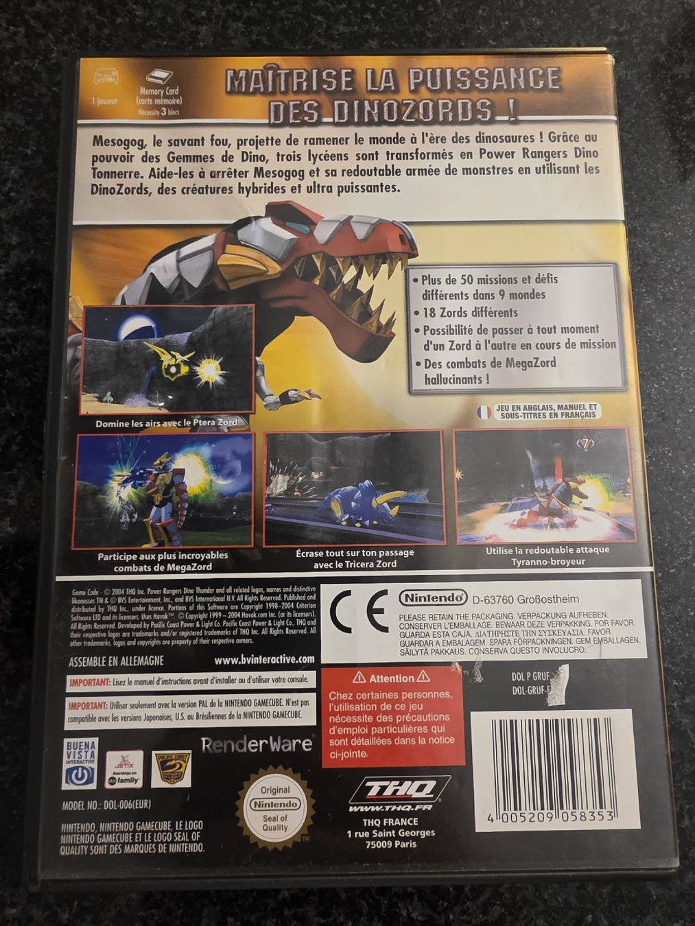 Spiele: Power Rangers Gamecube – Gebraucht aus Chavornay von Crash37 1
