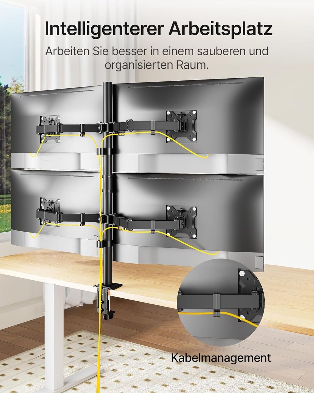 Wandhalterungen: Monitor Halterung 4 Monitore 17-32 Zoll VESA – Neu und originalverpackt aus Suhr von TradeMasters 6