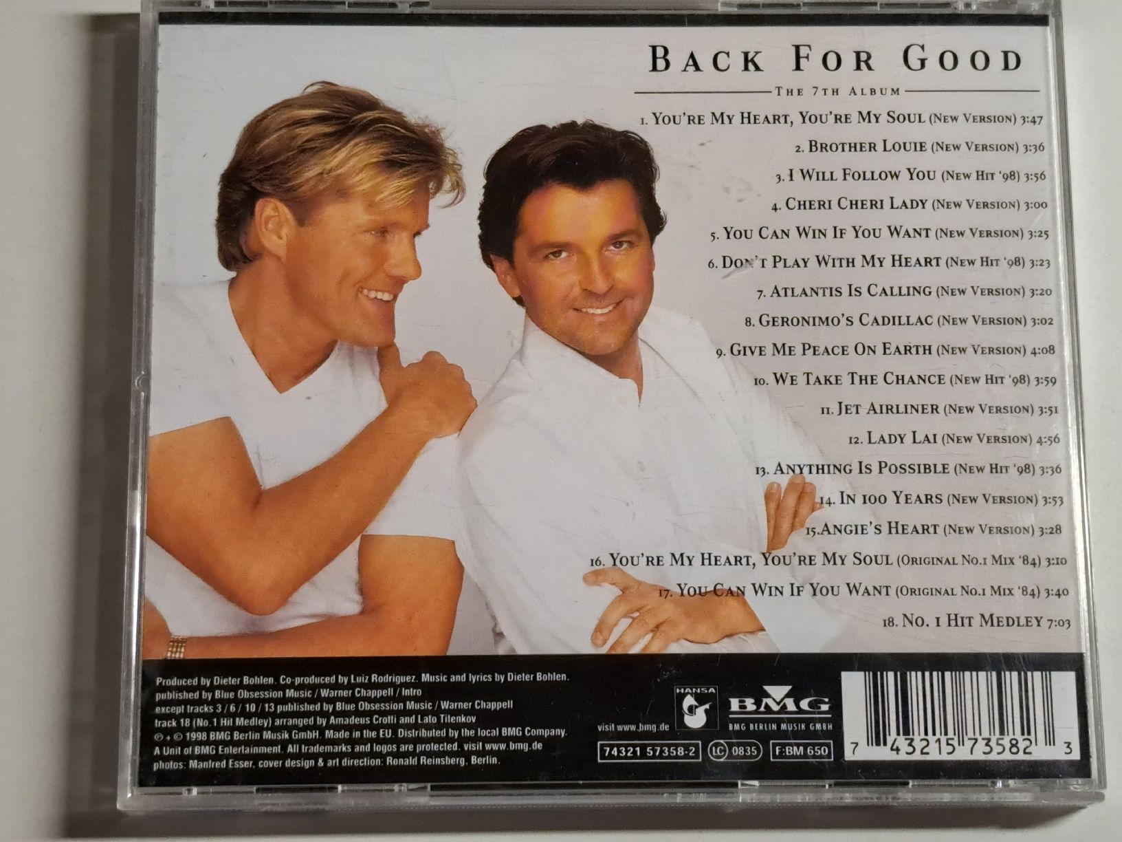 CD: MODERN TALKING - Back For Good – Usato da Wichtrach venduto da LuckyLuke69 2
