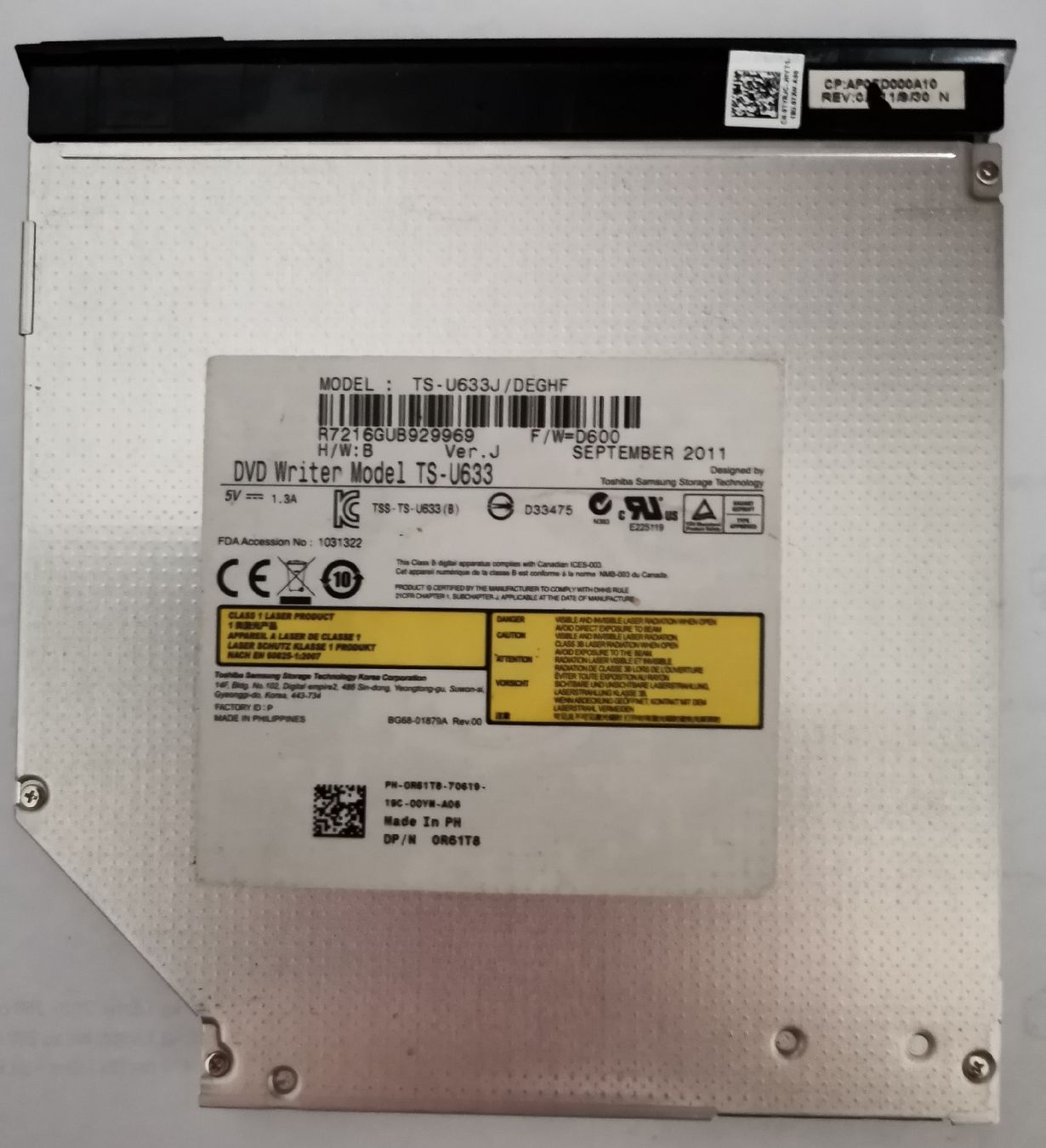 Dell Laufwerke & Adapter: Samsung DVD Writer TS-U633 passend zu Dell Latitude E6520 – Gebraucht aus Bottighofen von andax