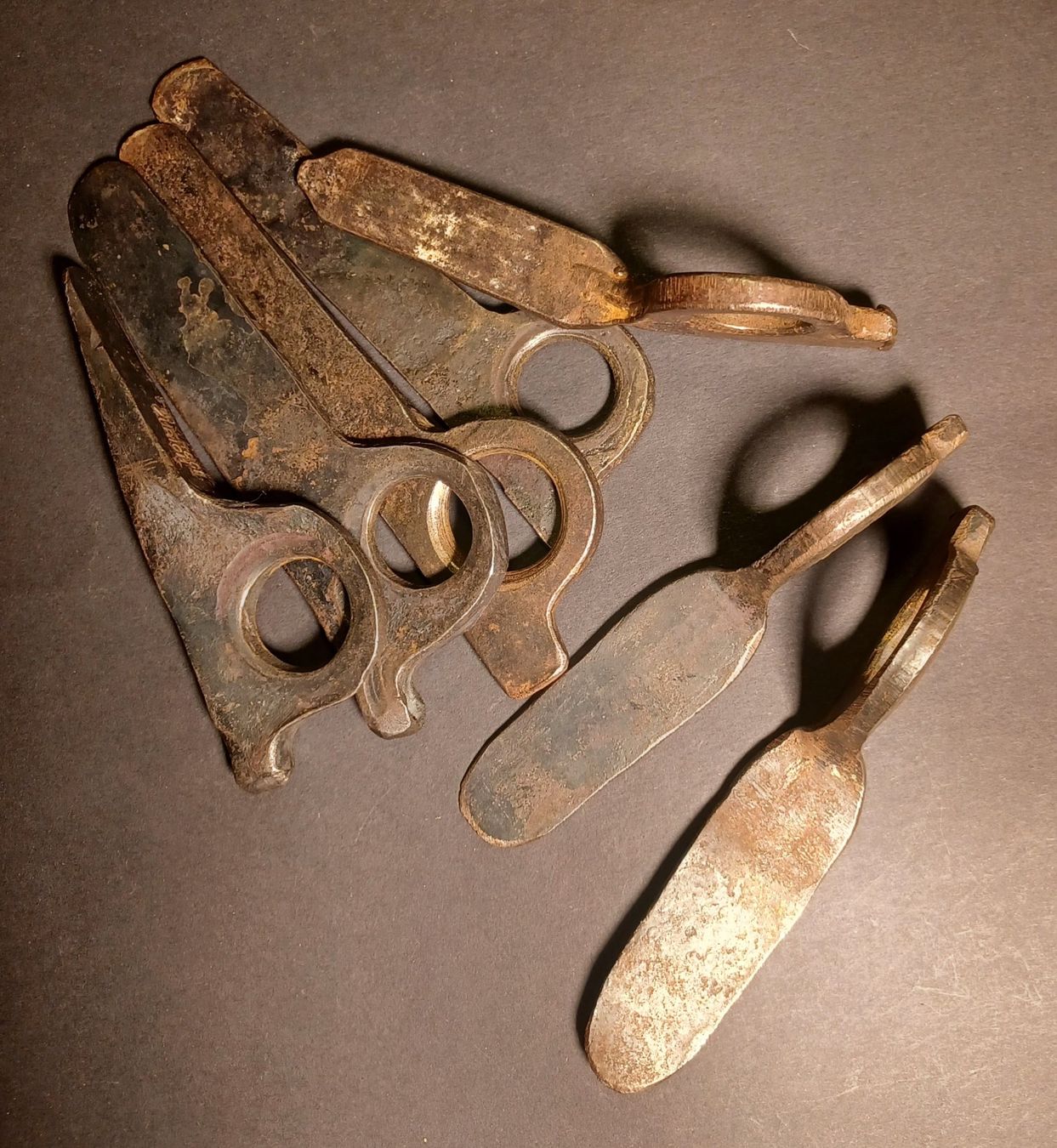 Set di posate: Antike Bergsteiger-Kletterhacken Eisen 10stk. – Usato da gais venduto da dun_c2xc 7
