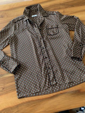 SANDRO PARIS edle Longbluse Kupfer/Rost Grösse 3 38/40