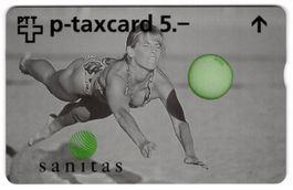 Sanitas, Volleyballerin - seltene FullFace Firmen Taxcard
