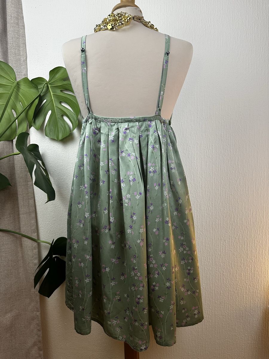 Vestiti: Robe verte à fleurs en soie , taille S  – Nuovo (secondo la descrizione) da Châtelaine venduto da Alexandra.jankowski 4