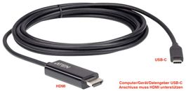 ATEN UC3238 Adapterkabel USB-C_zu_HDMI-4K 2,7m schwarz