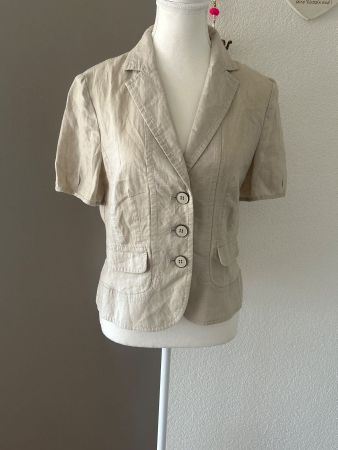 Leichtes Jäckli kurzarm beige  von Gerry Weber Gr. 36