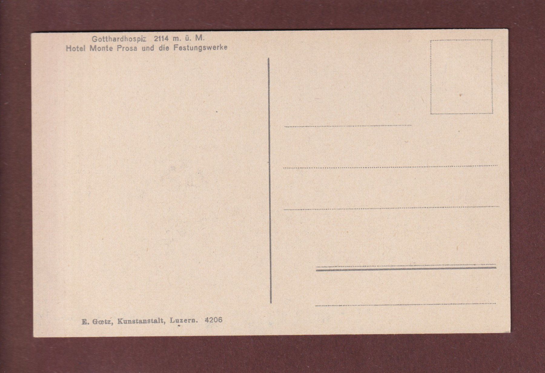 Cartoline postali: GOTTHARD-HOSPIZ – Usato da Pully venduto da nicecards 1