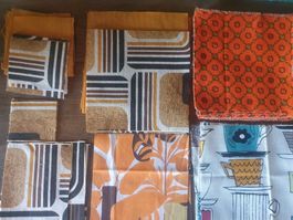 46 patch tissu seventies  vintage Patchwork 18X18  et autres