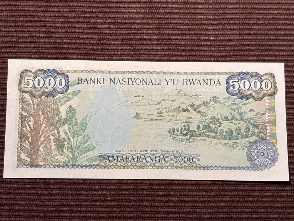 Ruanda 5000 Francs 1988 Banknote unc (Neu (gemäss Beschreibung)) in ...