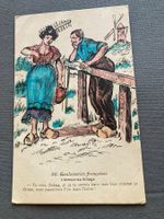 Vintage Französische Humor-Postkarte „Gauloiseries Française