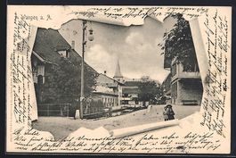 Passepartout-AK Wangen a. A., Ortspartie