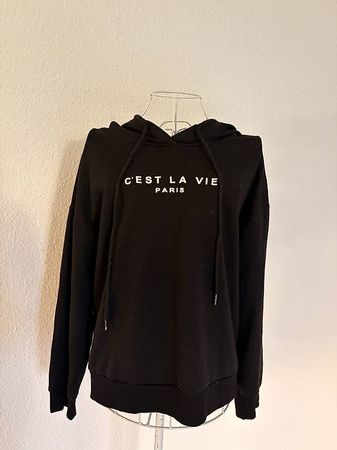 Schwarzer Oversized Hoodie CEST LA VIE PARIS