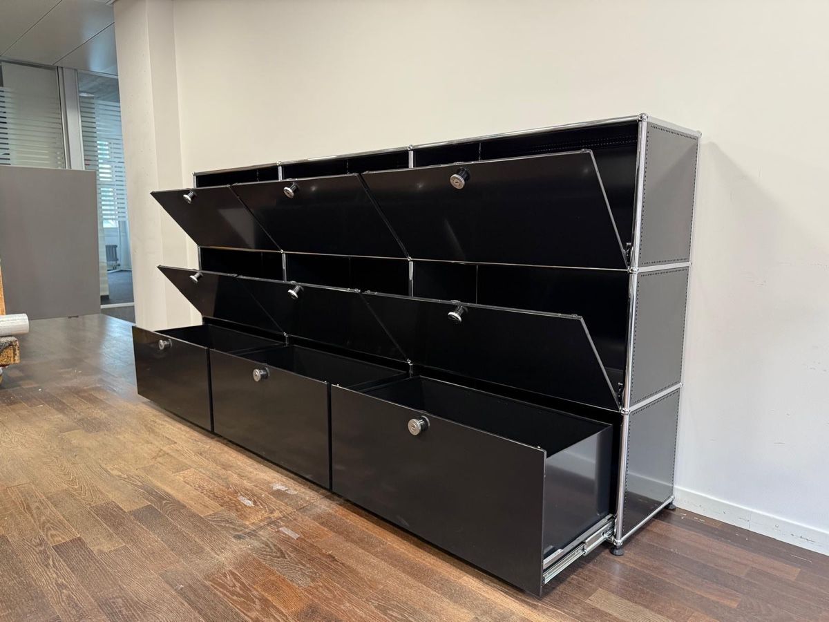 Kommoden: USM Sideboard schwarz – Gebraucht aus Grenchen von Design-Outlet 7