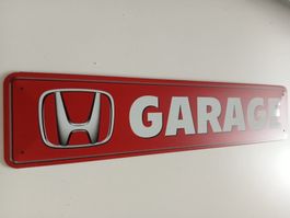 Blechschild-HONDA GARAGE - 46 X 10 CM
