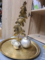 Goldiger Metall Weihnachts Deko, H 34cm