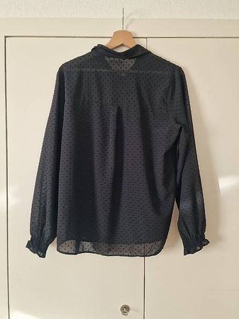 Schwarze, durchsichtige Bluse - Grösse M