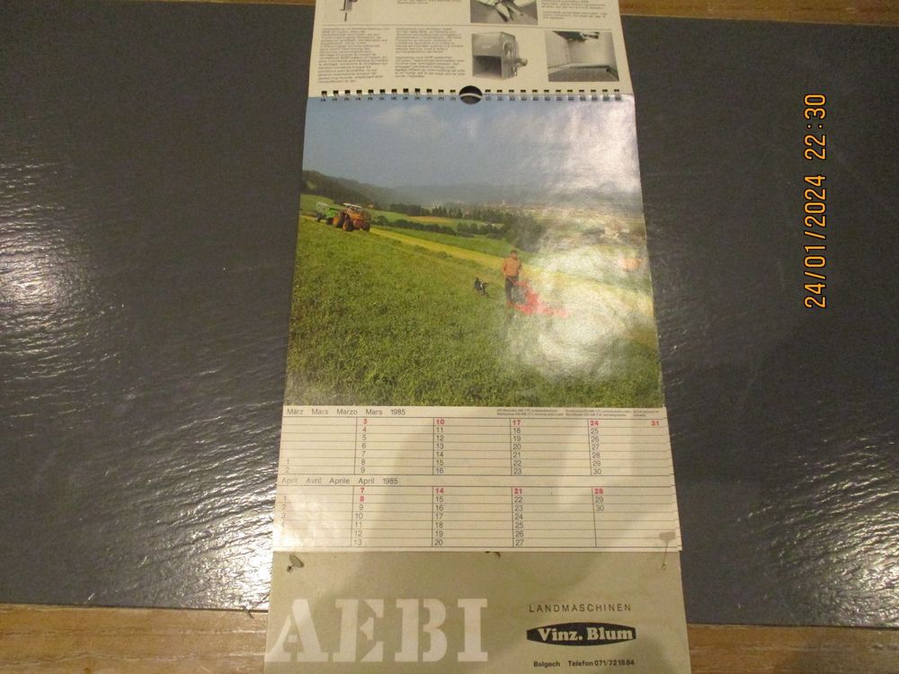 VINTAGE AEBI KALENDER VON 1985  Kaufen auf Ricardo