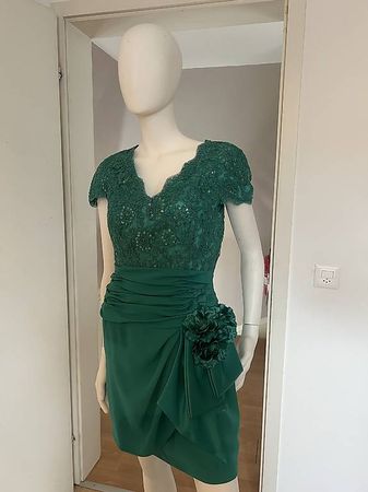 PRONOVIAS Cocktail- / Abendkleid Gr. XS/S Smaragdgrün