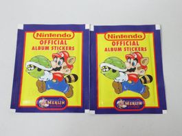 1992 Nintendo Super Mario  Sticker merlin trading cards 2 bo