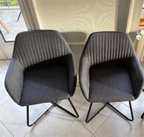 Moderne Sessel / 2 Stühle in blau/ antrazit, guter Zustand