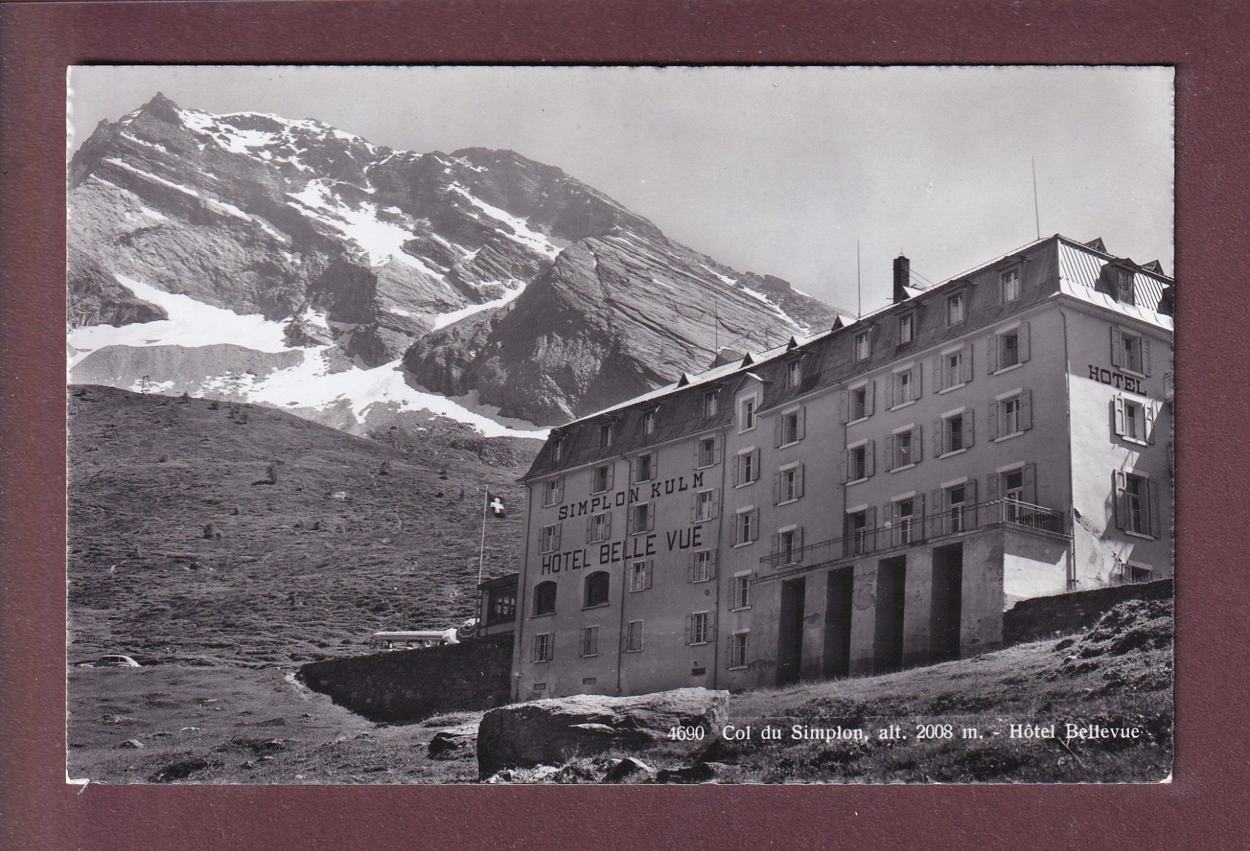Ansichtskarten: Col du SIMPLON - Hôtel Bellevue – Gebraucht aus Pully von nicecards